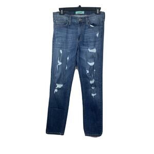 Karlie Denim Jeans 26 X 30 Skinny Mid Rise Distressed Ladies sz 26/3
